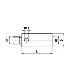 M2 на M3 переходник из нержавеющей стали, L 5 мм, для систем ZEISS A-5555-0306