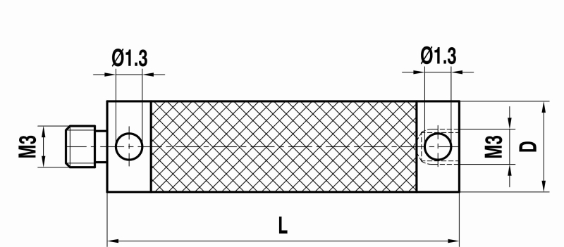 M3 удлинитель щупа из углепластика, L 60 мм, для систем ZEISS A-5555-3894